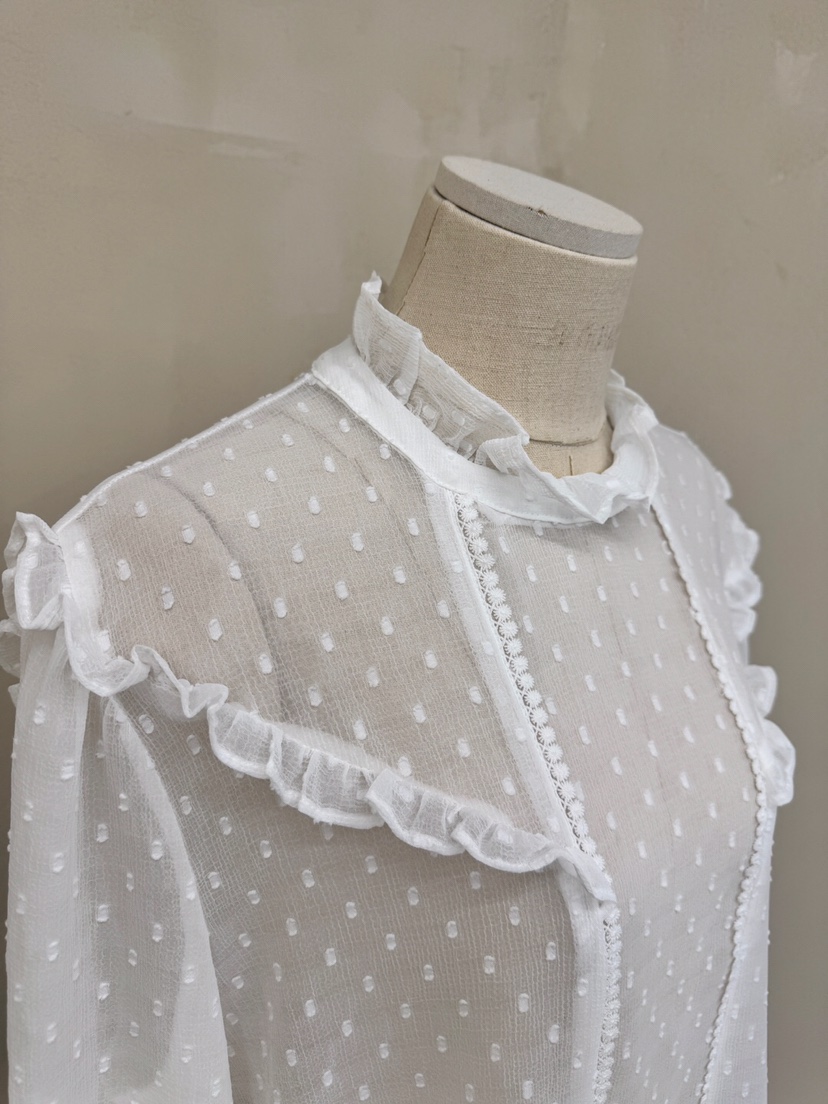 LAUNDRY韓國直郵東大門實拍女裝新款休閑25春夏人氣襯衫蕾絲衫LAUNDRY襯衫/蕾絲衫