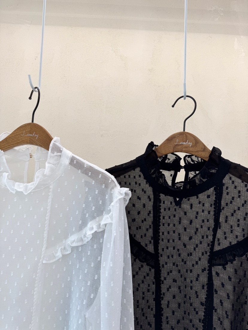 LAUNDRY韓國直郵東大門實拍女裝新款休閑25春夏人氣襯衫蕾絲衫LAUNDRY襯衫/蕾絲衫