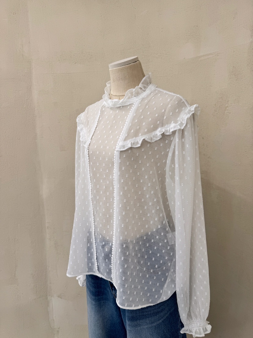 LAUNDRY韓國直郵東大門實拍女裝新款休閑25春夏人氣襯衫蕾絲衫LAUNDRY襯衫/蕾絲衫