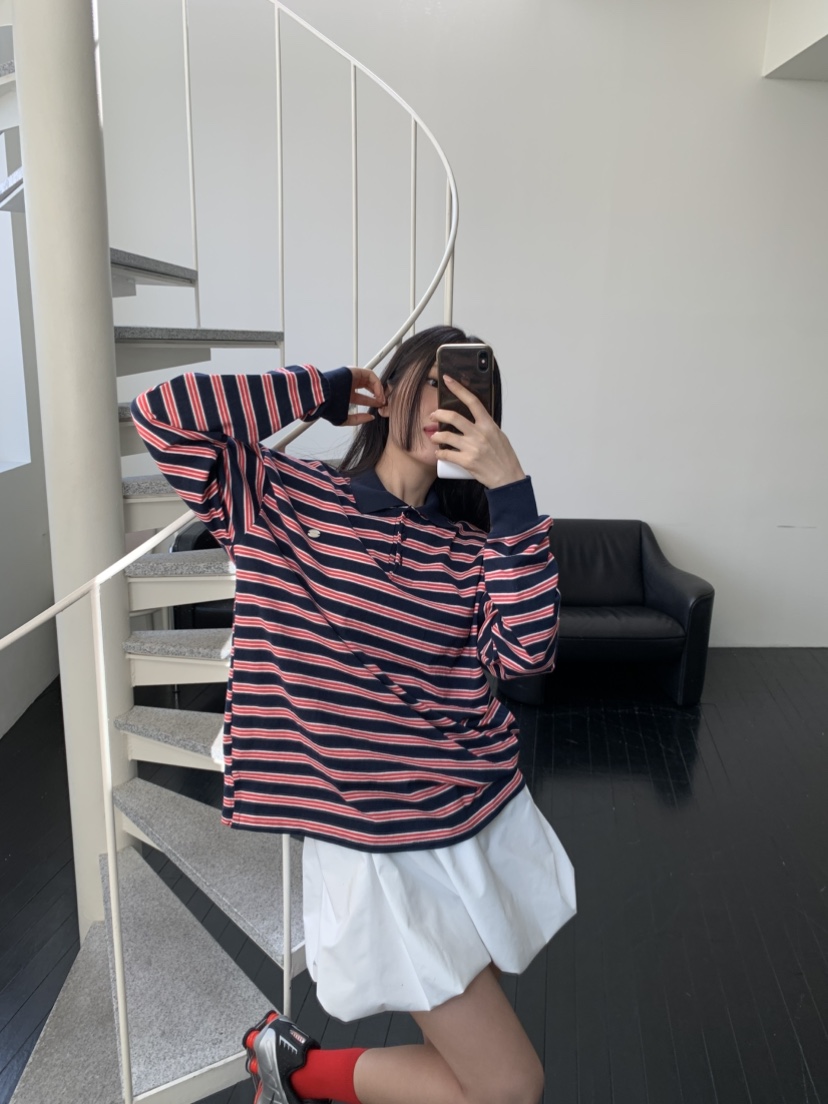 MURMUR韓國直郵東大門實拍女裝新品25春夏推薦時尚人氣長袖T恤MURMUR長袖T恤