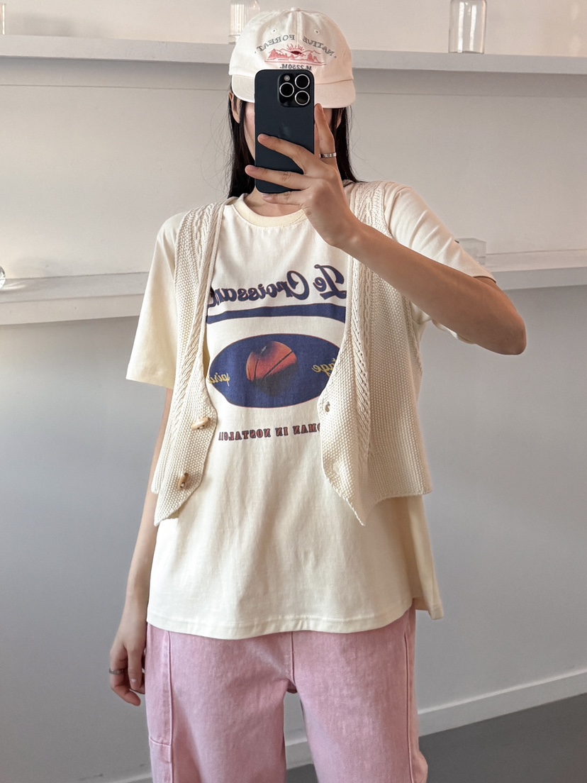 PLAYBUTTON-P東大門實拍女士新品真品人氣熱賣職業25春夏T恤PLAYBUTTONT恤