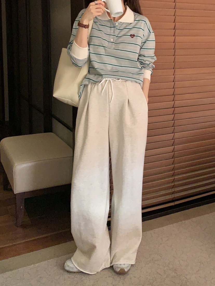 FORMSTUDIO韓國代購女裝新款熱賣時尚真品人氣休閑休閑褲喇叭FORMSTUDIO休閑褲