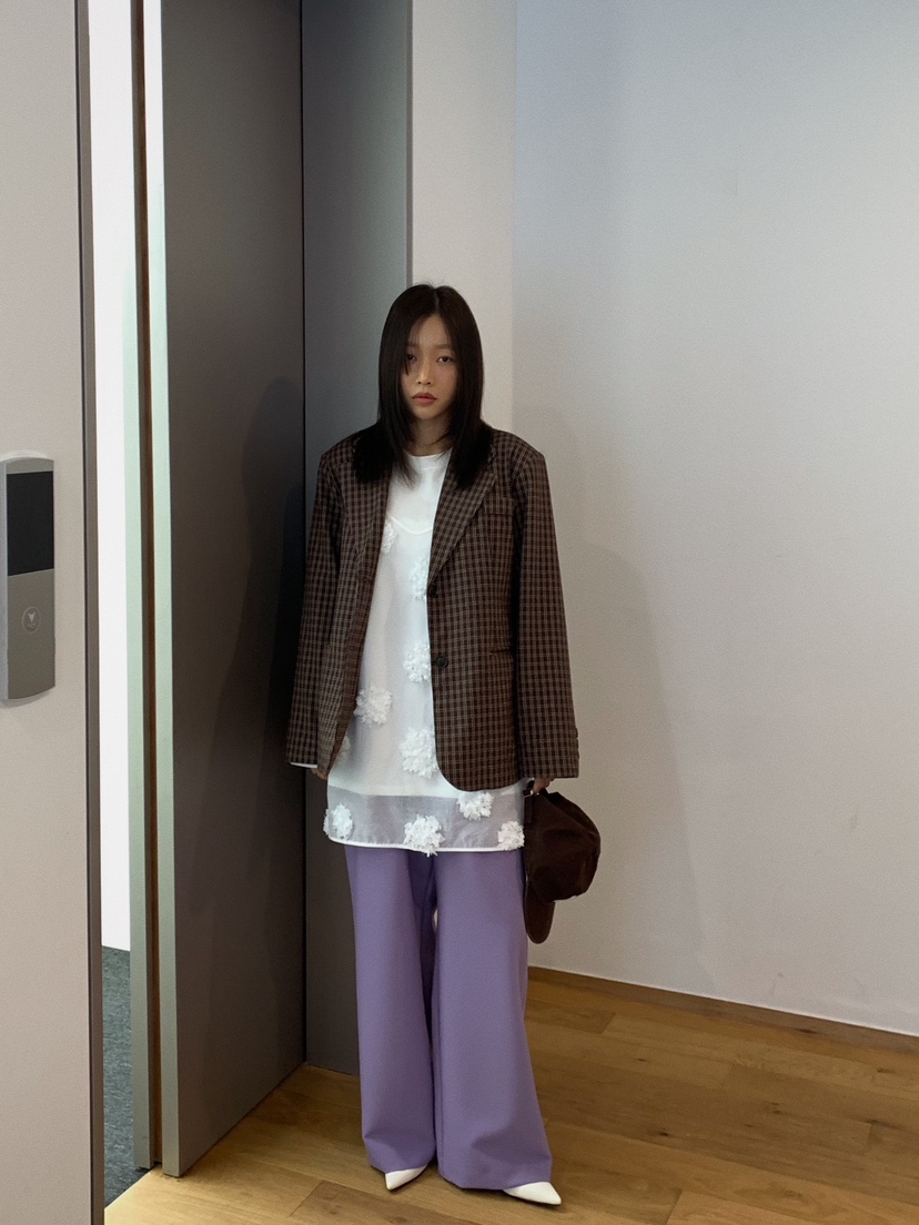 CAMEL-P東大門實拍女裝新品休閑夾克格紋Came_l 家夾克