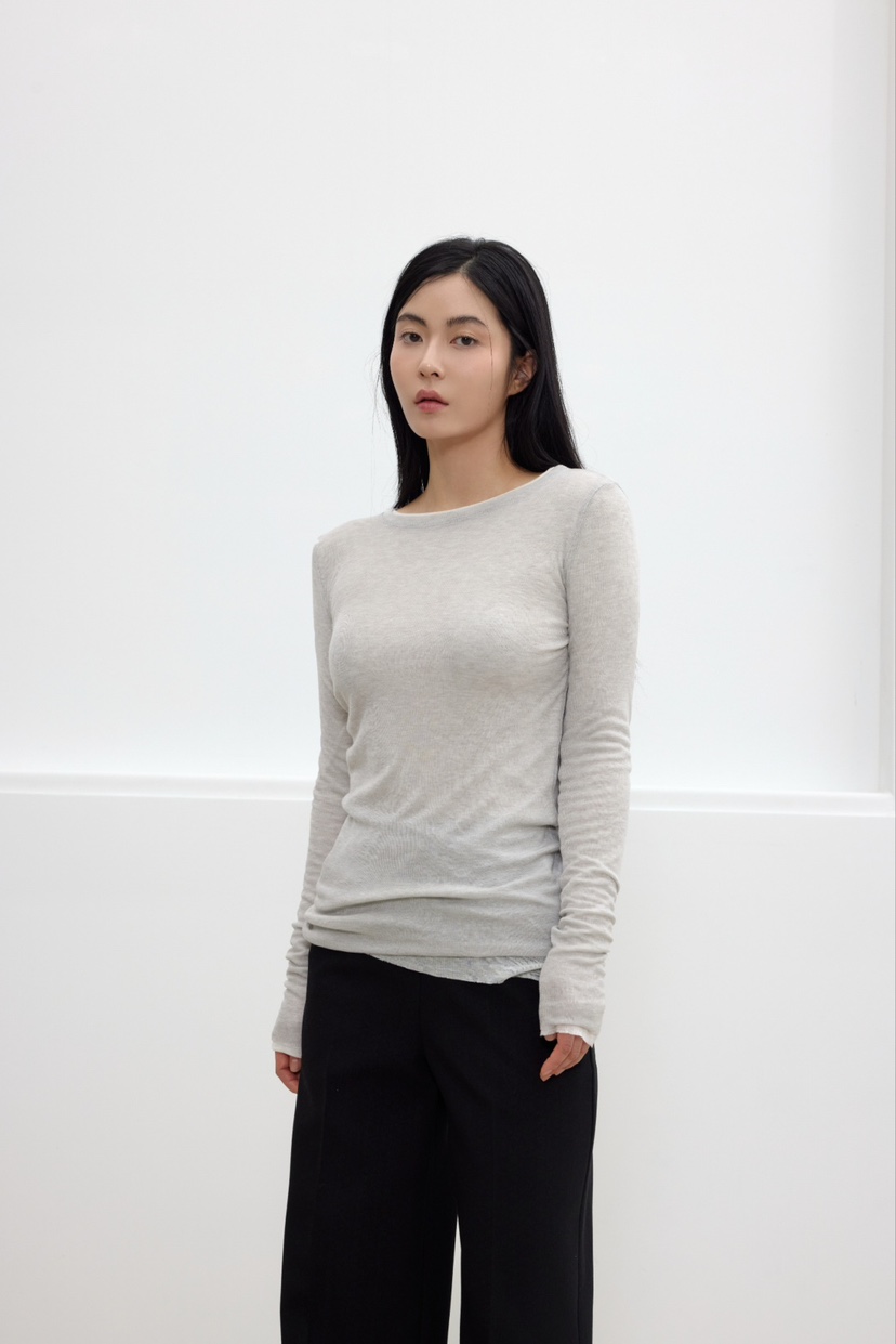 LE-PPL東大門代購女裝新款職業熱賣25春夏人氣真品長袖T恤LE-PPL長袖T恤圖色4