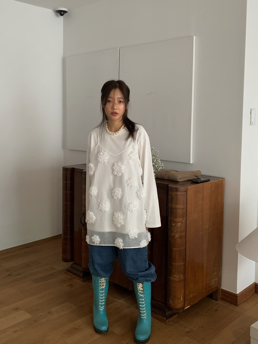 CAMEL-P韓國直郵女裝新品25春夏長袖T恤Came_l 家長袖T恤