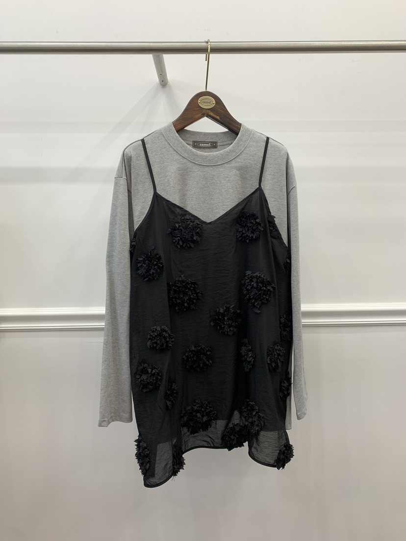 CAMEL-P韓國直郵女裝新品25春夏長袖T恤Came_l 家長袖T恤