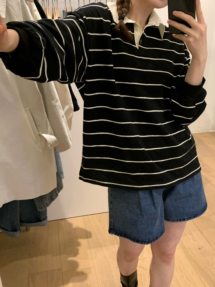 JUEDE(此品牌容易投訴)韓國代購女裝新款25春夏時尚長袖T恤JUEDE長袖T恤