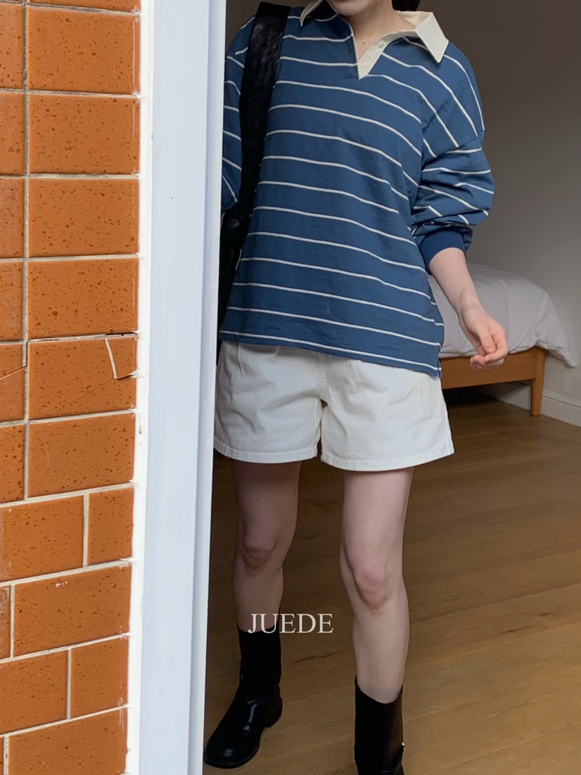 JUEDE(此品牌容易投訴)韓國代購女裝新款25春夏時尚長袖T恤JUEDE長袖T恤