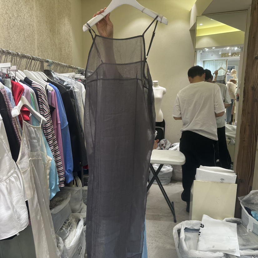 REFLAT東大門代購女裝新品職業熱賣時尚25春夏推薦連衣裙透視REFLAT連衣裙圖色1