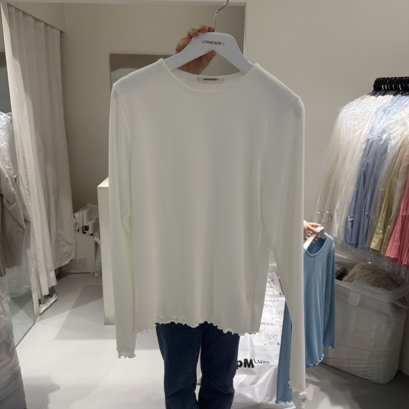 LORING RE I韓國代購女裝新品職業熱賣推薦人氣真品長袖T恤LORING RE-I/BARE長袖T恤圖色2