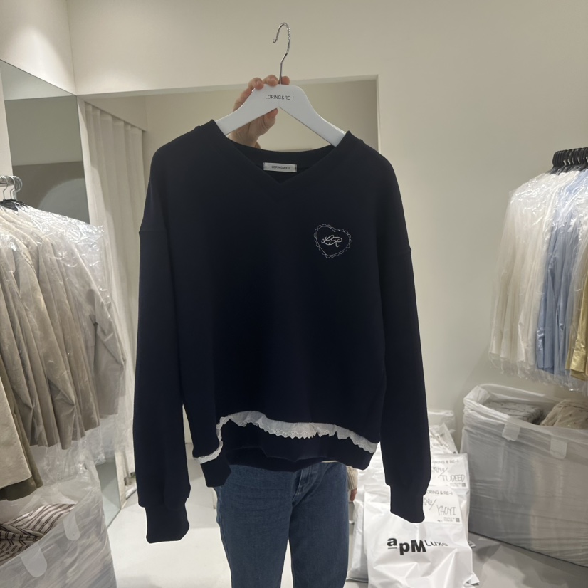 LORING RE I東大門代購女士新品人氣時尚職業25春夏休閑衛衣LORING RE-I/BARE衛衣圖色3