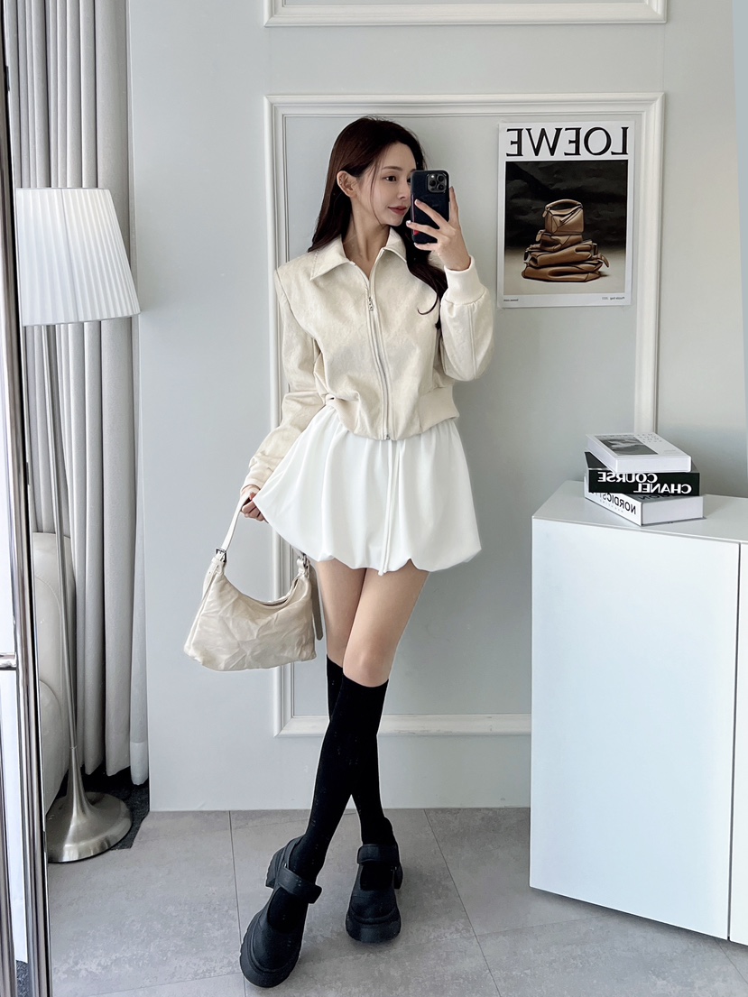 CLOTH韓國代購女裝新款時尚休閑推薦真品熱賣25春夏人氣短裙CLOTH短裙