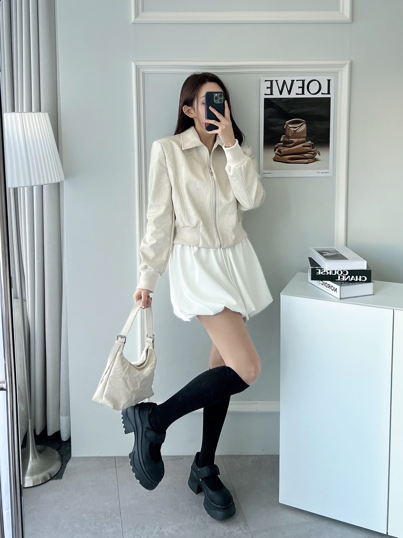 CLOTH韓國代購女裝新款時尚休閑推薦真品熱賣25春夏人氣短裙CLOTH短裙