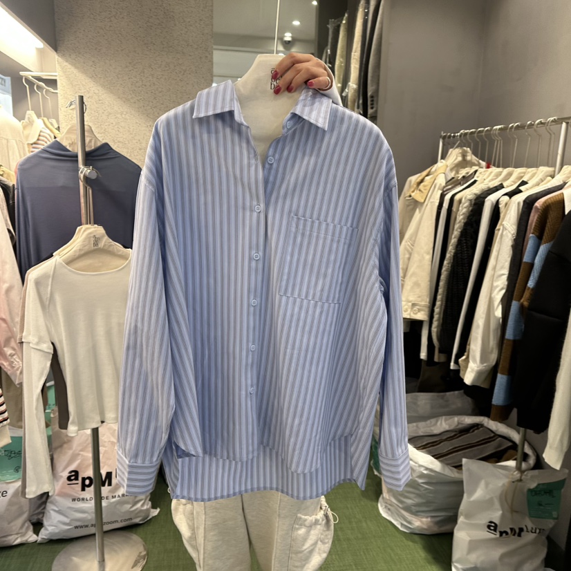 AMOEBA東大門直郵女裝新品時尚熱賣人氣25春夏真品襯衫蕾絲衫AMOEBA襯衫/蕾絲衫圖色2