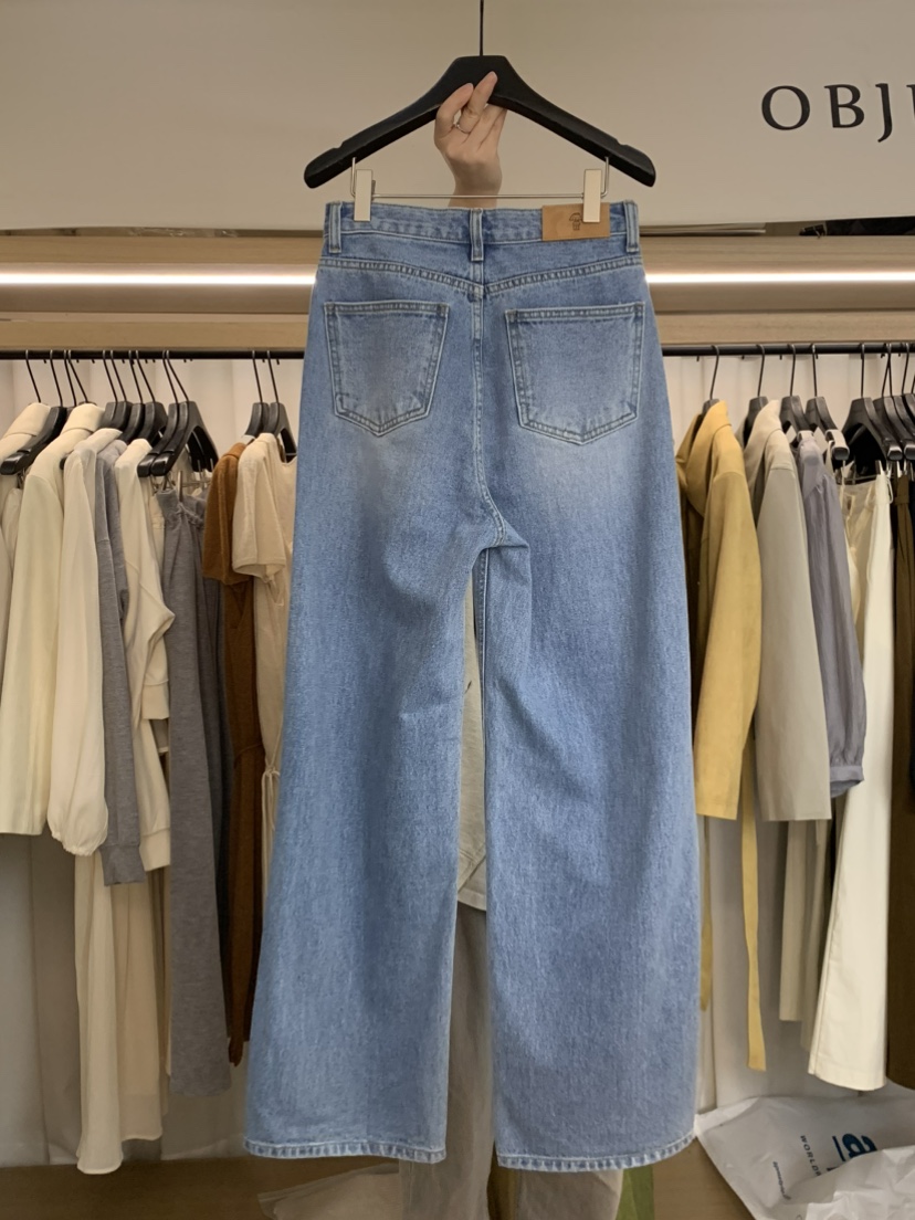 OBJET東大門實拍女士新品25春夏時尚熱賣推薦真品人氣牛仔褲love us u/OBJET牛仔褲