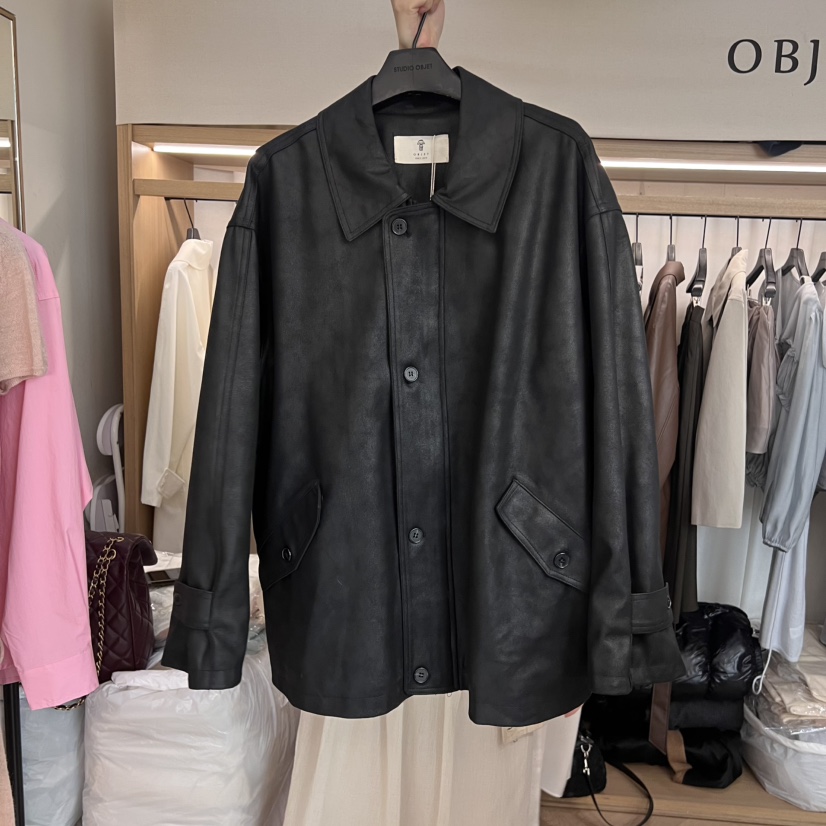 OBJET韓國直郵女士新品推薦25春夏時尚真品熱賣休閑人氣夾克love us u/OBJET夾克
