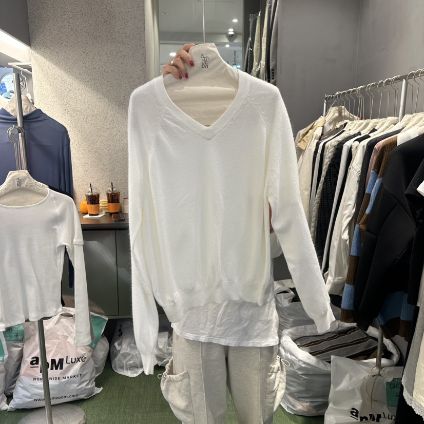 AMOEBA韓國直郵女士新品時尚休閑人氣真品熱賣推薦職業針織衫AMOEBA針織衫