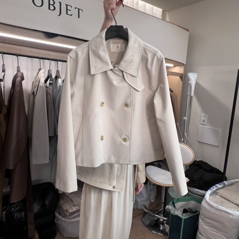 OBJET韓國直郵女士新款熱賣真品時尚25春夏人氣休閑推薦夾克love us u/OBJET夾克圖色1