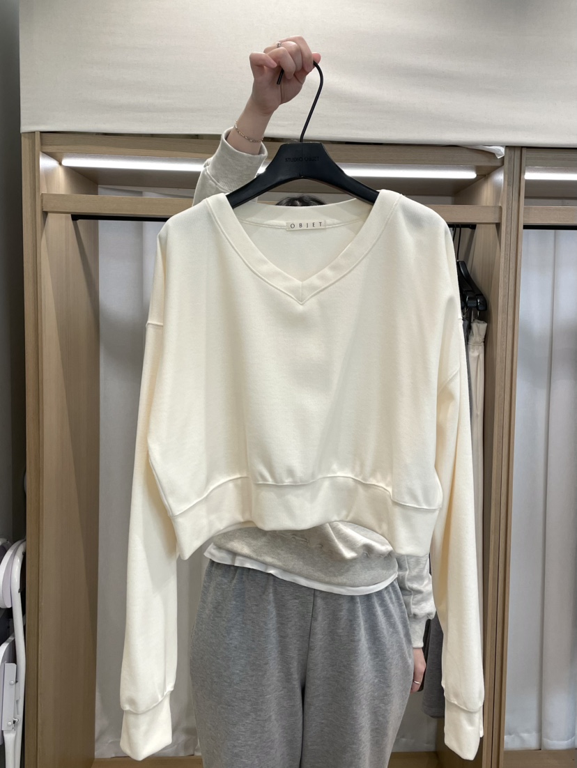 OBJET韓國直郵東大門實拍女裝新款真品熱賣25春夏推薦時尚衛衣love us u/OBJET衛衣圖色1