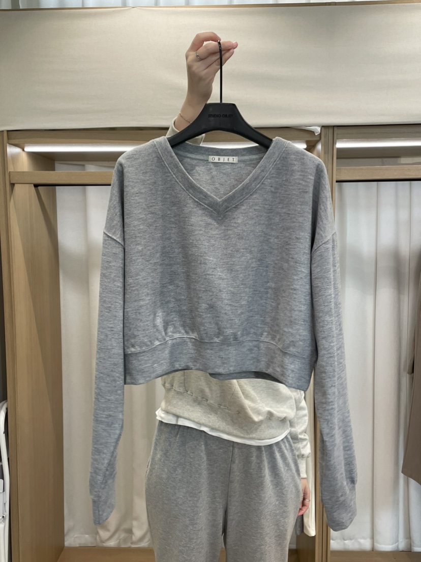 OBJET韓國直郵東大門實拍女裝新款真品熱賣25春夏推薦時尚衛衣love us u/OBJET衛衣圖色2