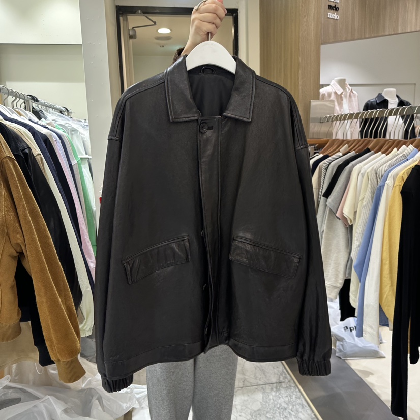 THE SIGNATURE韓國直郵東大門實拍女裝新品推薦25春夏皮衣皮革THE SIGNATURE皮衣