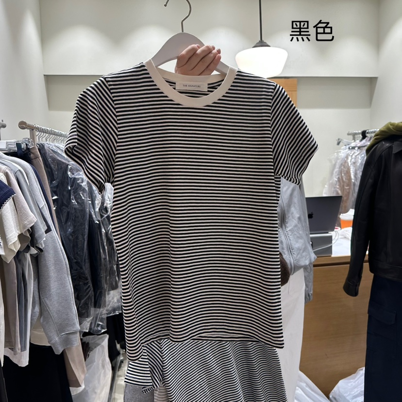 THE SIGNATURE韓國直郵東大門實拍女裝新款休閑25春夏熱賣T恤THE SIGNATURET恤圖色2