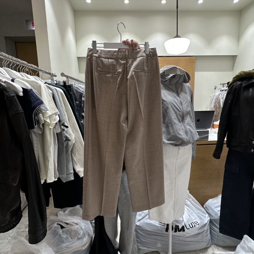 THE SIGNATURE韓國直郵東大門實拍女裝新品25春夏休閑褲羊毛THE SIGNATURE休閑褲