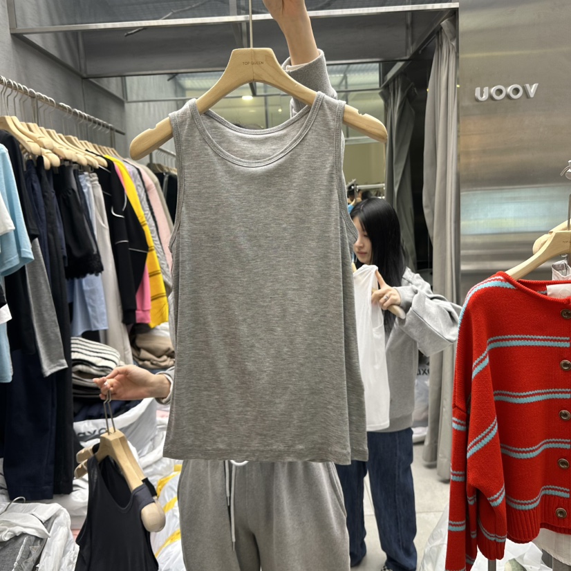 TOPQUEEN直郵韓國代購女裝新款職業熱賣25春夏吊帶背心天絲UOOV吊帶/背心