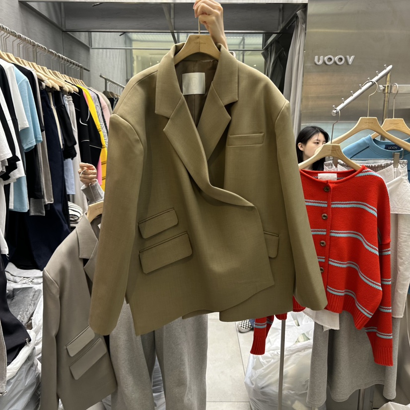 TOPQUEEN韓國代購女裝新款25春夏職業真品休閑熱賣時尚夾克UOOV夾克圖色2