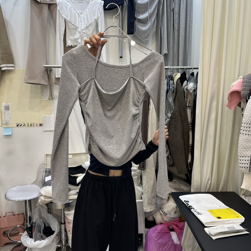 BILLION-L東大門代購女士新品人氣職業時尚推薦休閑長袖T恤BILLION-L長袖T恤圖色4