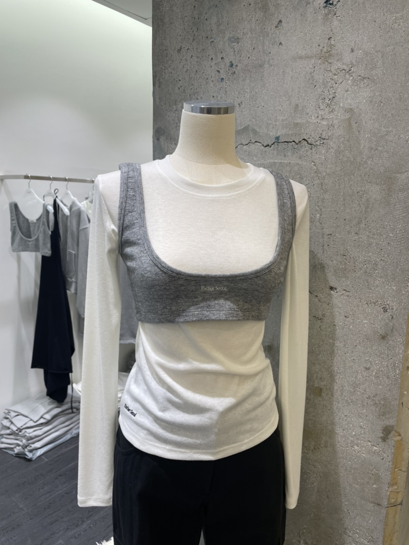 ESCHER韓國直郵東大門代購女裝新品時尚熱賣25春夏吊帶背心ESCHER吊帶/背心