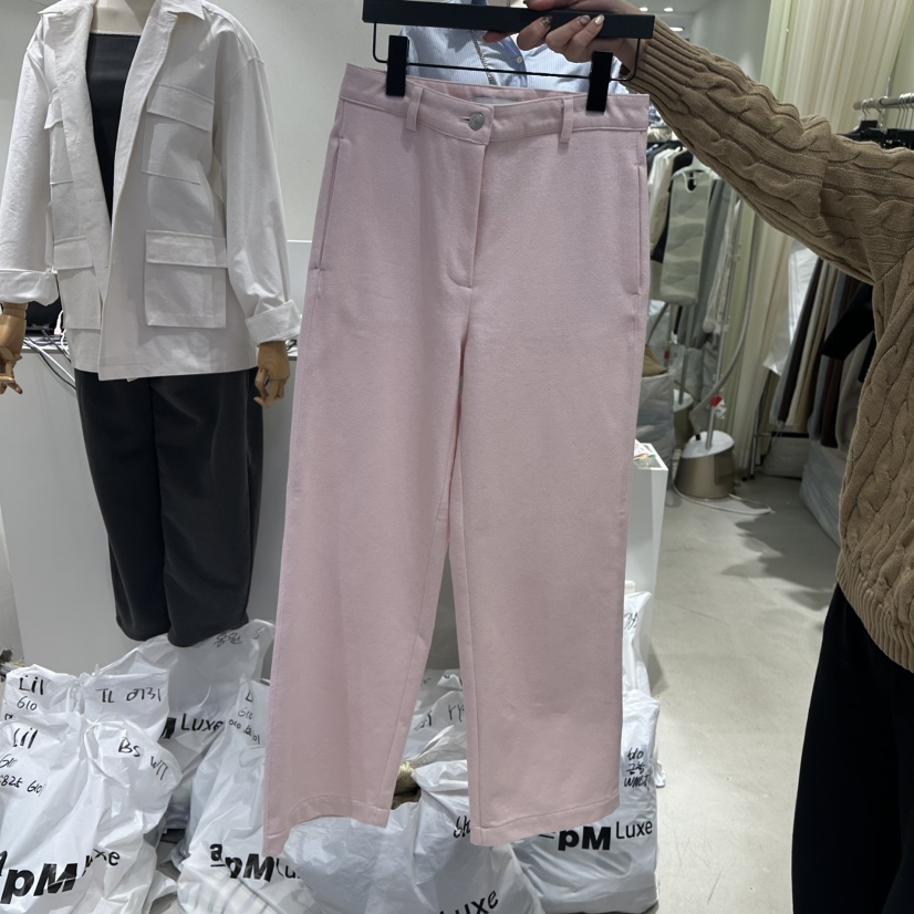 LIL直郵韓國代購女裝新款熱賣休閑推薦人氣時尚休閑褲斜紋布LIL休閑褲圖色1