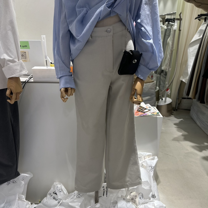 LIL直郵韓國代購女裝新款熱賣休閑推薦人氣時尚休閑褲斜紋布LIL休閑褲圖色2