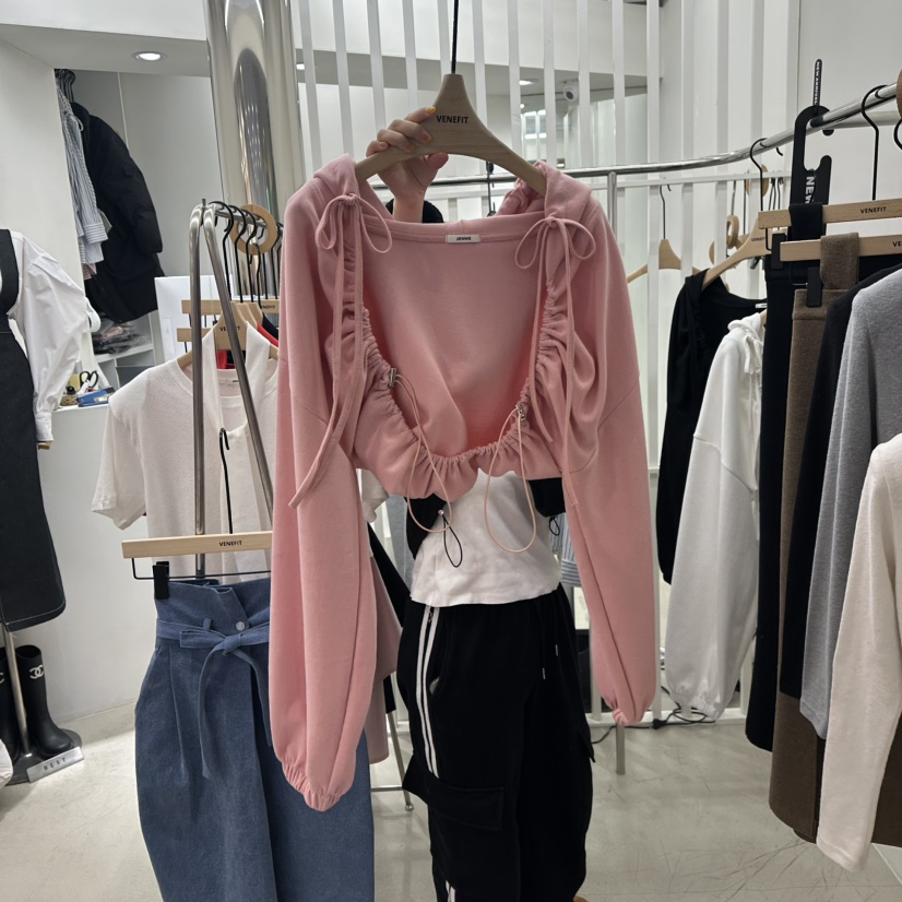 VENEFIT韓國直郵東大門實拍女裝新品職業時尚人氣25春夏衛衣兜帽VENEFIT/JENNIE衛衣圖色3