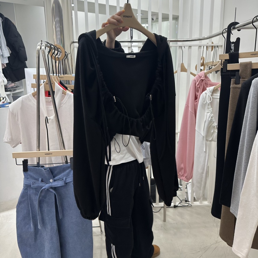 VENEFIT韓國直郵東大門實拍女裝新品職業時尚人氣25春夏衛衣兜帽VENEFIT/JENNIE衛衣圖色4