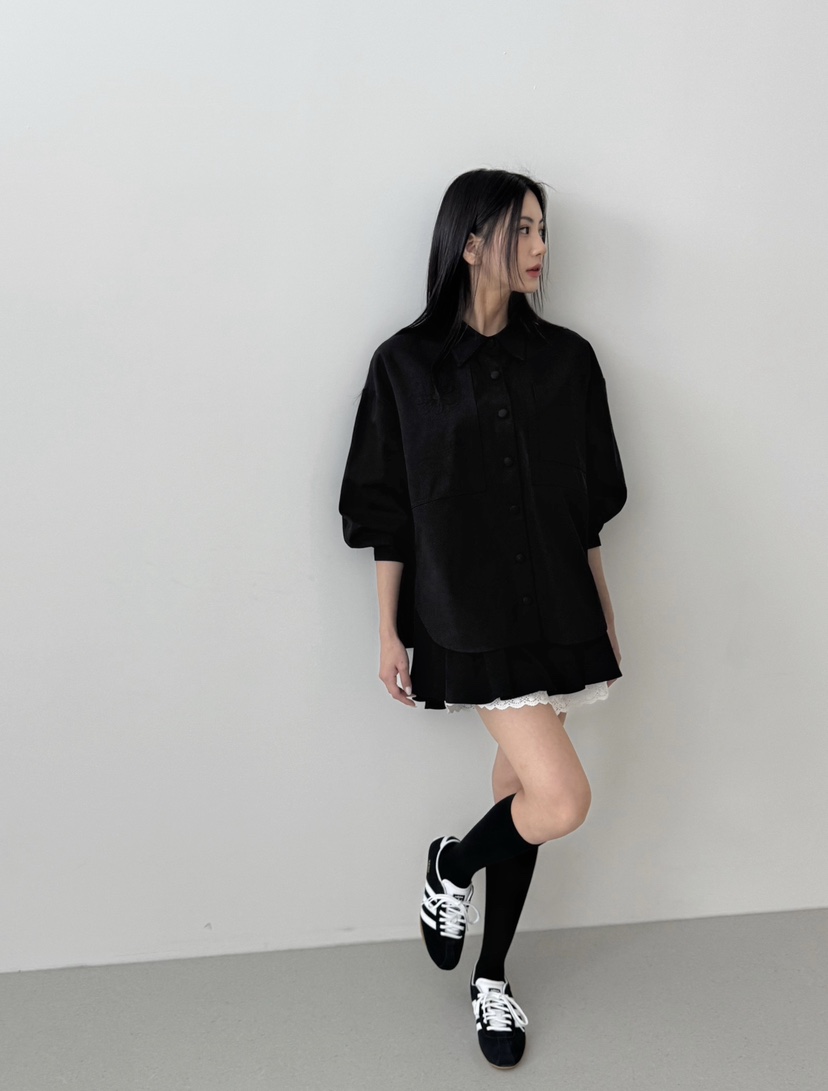 OREUM韓國直郵女裝新款熱賣休閑人氣25春夏時尚真品襯衫蕾絲衫OihEum襯衫/蕾絲衫