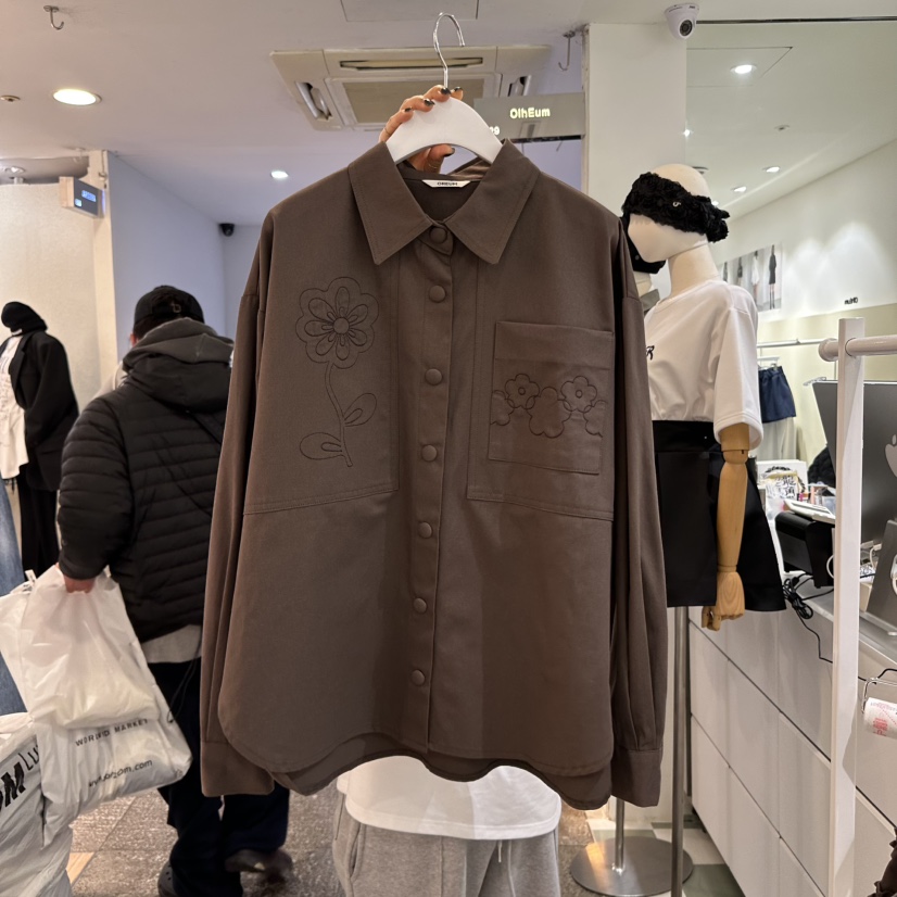 OREUM韓國直郵女裝新款熱賣休閑人氣25春夏時尚真品襯衫蕾絲衫OihEum襯衫/蕾絲衫圖色3