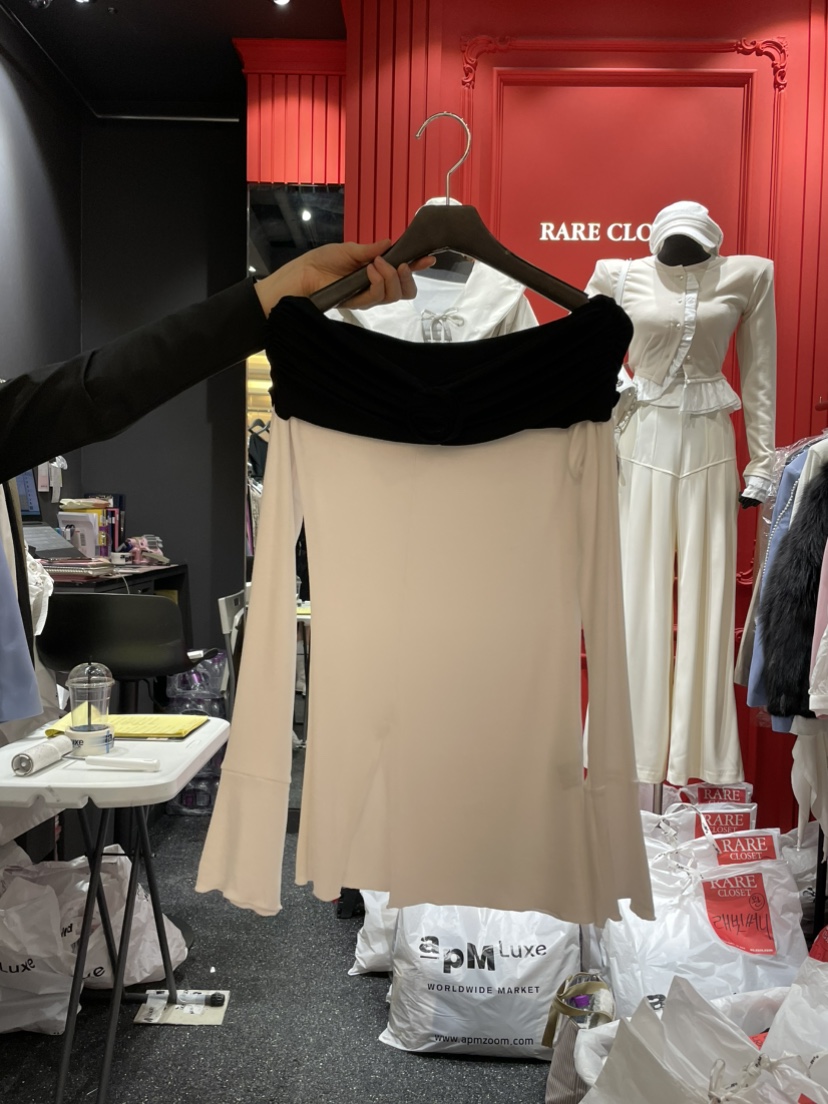RARE CLOSET韓國直郵女裝新款人氣職業休閑時尚25春夏長袖T恤RARE CLOSET長袖T恤