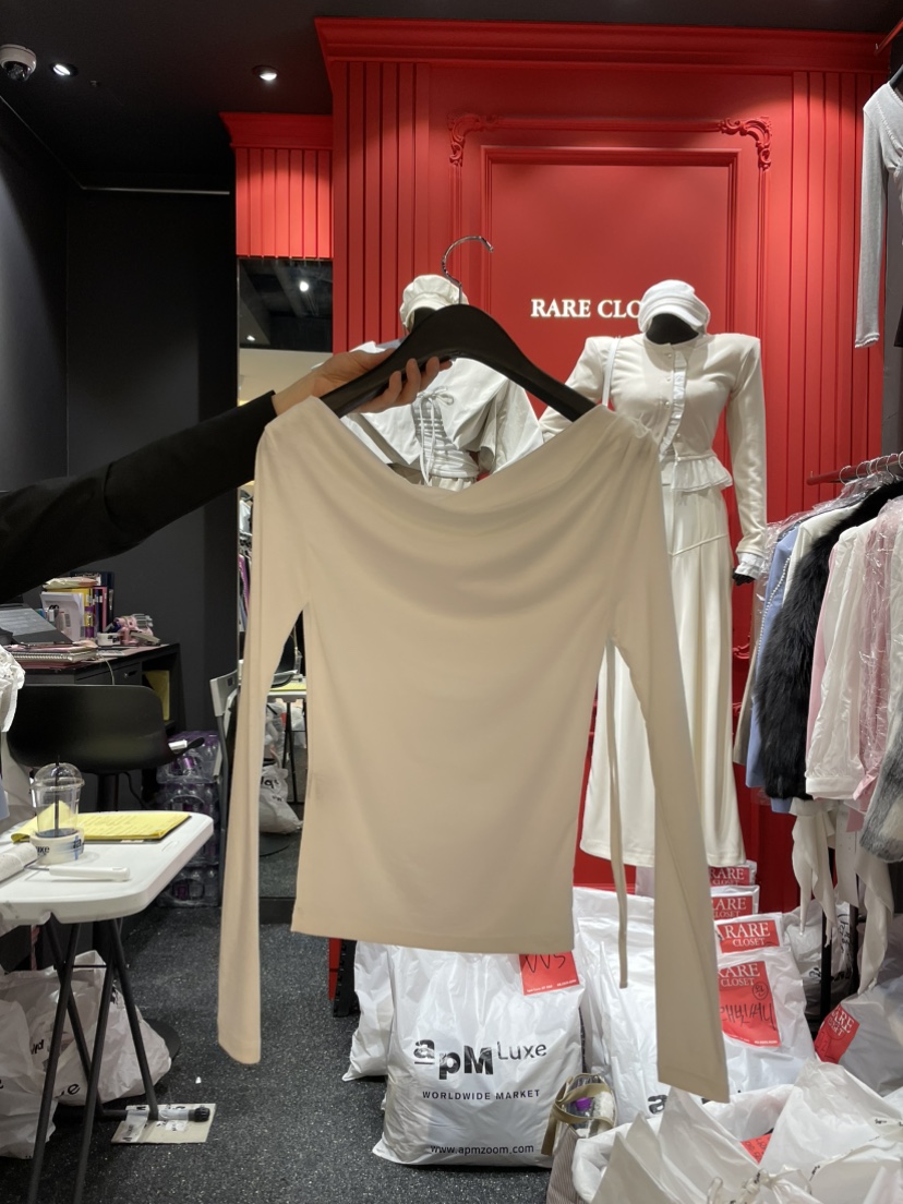 RARE CLOSET韓國直郵女裝新品休閑職業時尚25春夏人氣長袖T恤RARE CLOSET長袖T恤