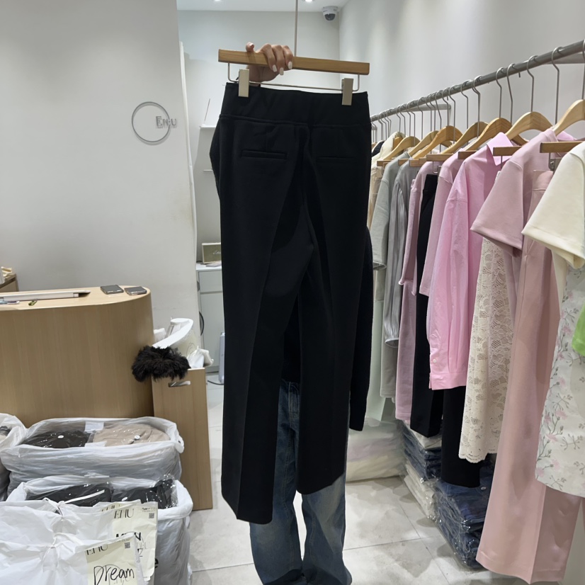 EN.U直郵韓國代購女裝新品推薦休閑職業25春夏熱賣休閑褲喇叭EN.U休閑褲