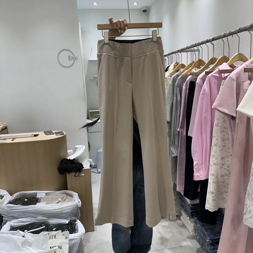 EN.U直郵韓國代購女裝新品推薦休閑職業25春夏熱賣休閑褲喇叭EN.U休閑褲圖色1