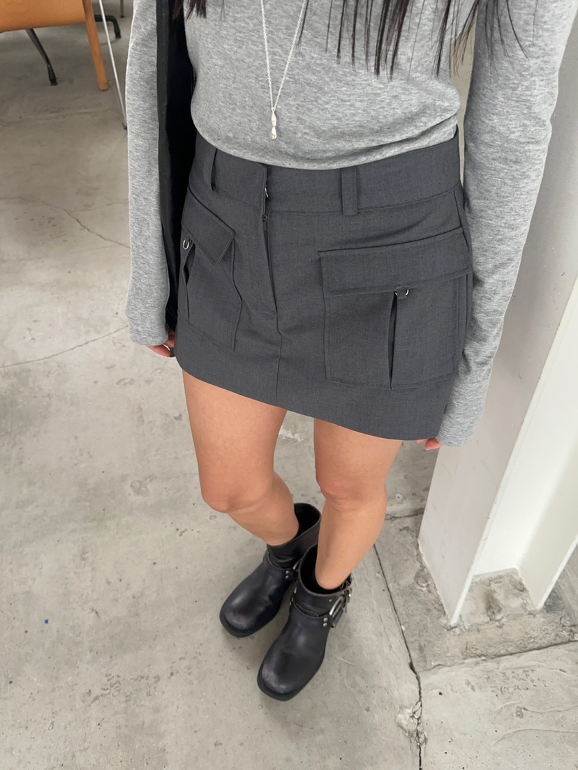 ACME韓國直郵女裝新款職業休閑推薦真品25春夏時尚裙褲口袋ACME裙褲