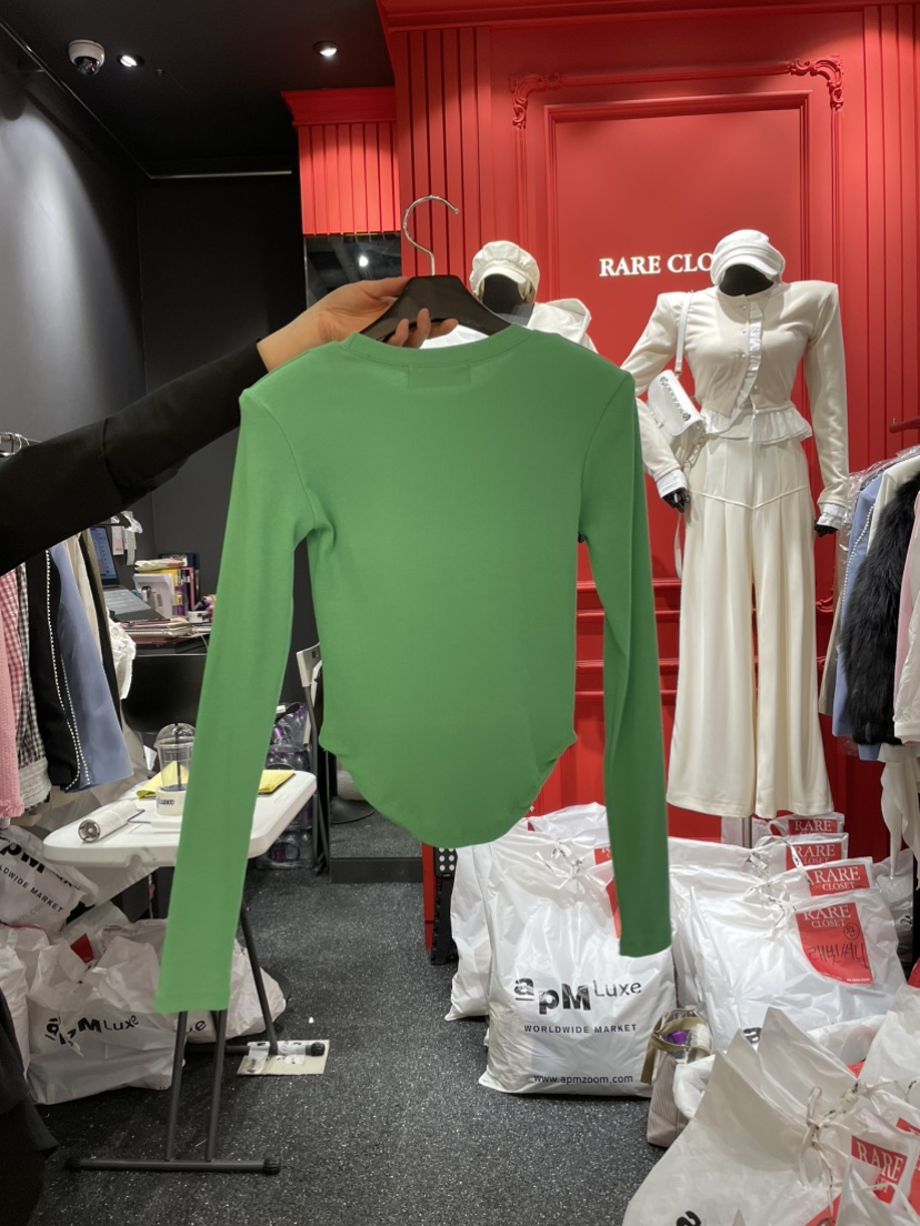RARE CLOSET直郵韓國代購女裝新品人氣職業25春夏熱賣長袖T恤RARE CLOSET長袖T恤