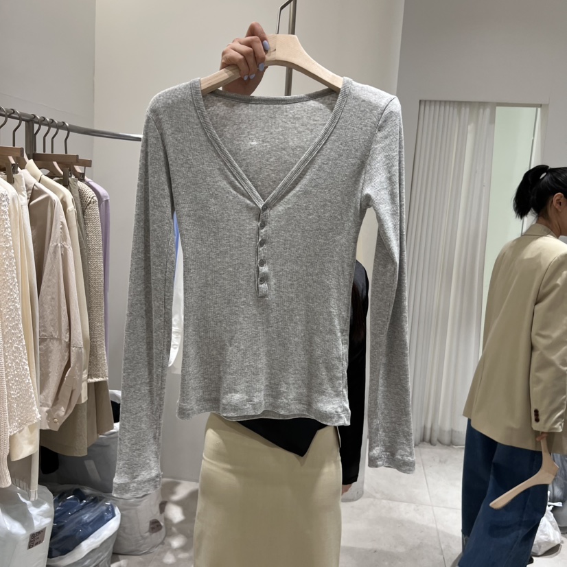 GLOW AND NYMPH直郵韓國代購女裝新品職業休閑真品長袖T恤GLOW AND NYMPH長袖T恤圖色1