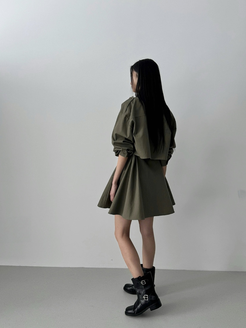 OREUM韓國直郵女裝新款休閑25春夏熱賣真品時尚連衣裙含腰帶OihEum連衣裙
