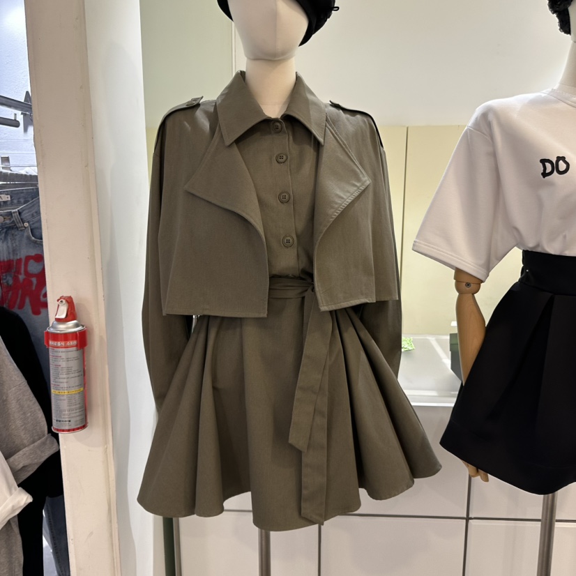 OREUM韓國直郵女裝新款休閑25春夏熱賣真品時尚連衣裙含腰帶OihEum連衣裙