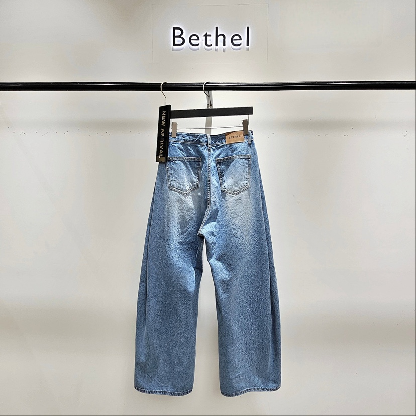 BETHEL韓國直郵女裝新款時尚真品人氣職業25春夏休閑牛仔褲BETHEL牛仔褲
