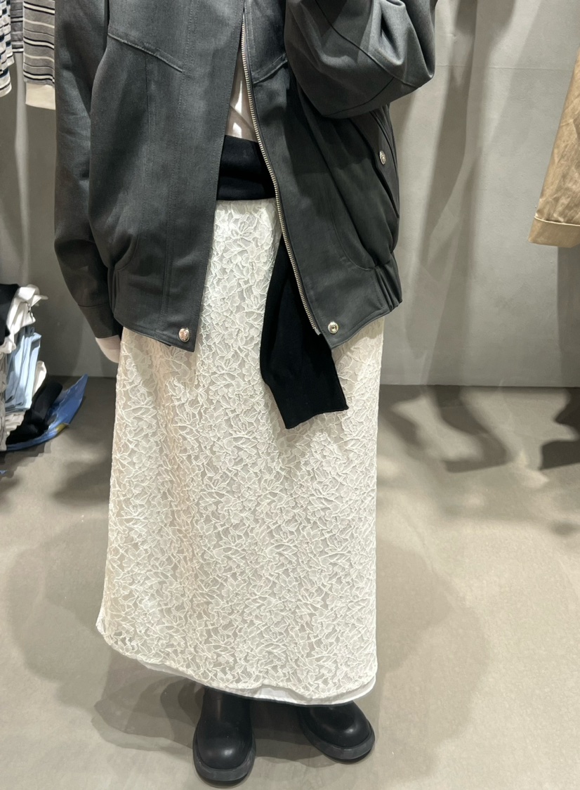 X-MOOD直郵韓國代購女裝新品25春夏真品職業熱賣時尚長裙蕾絲X-MOOD長裙