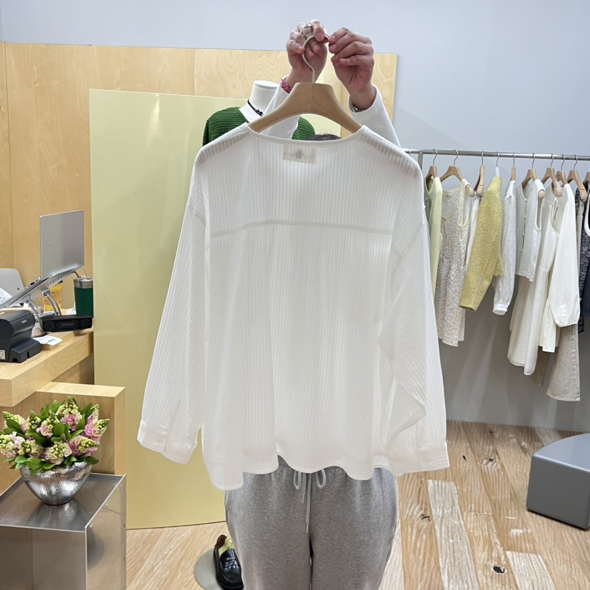THEPLAN韓國直郵東大門代購女裝新品25春夏真品襯衫蕾絲衫口袋THE PLAN襯衫/蕾絲衫
