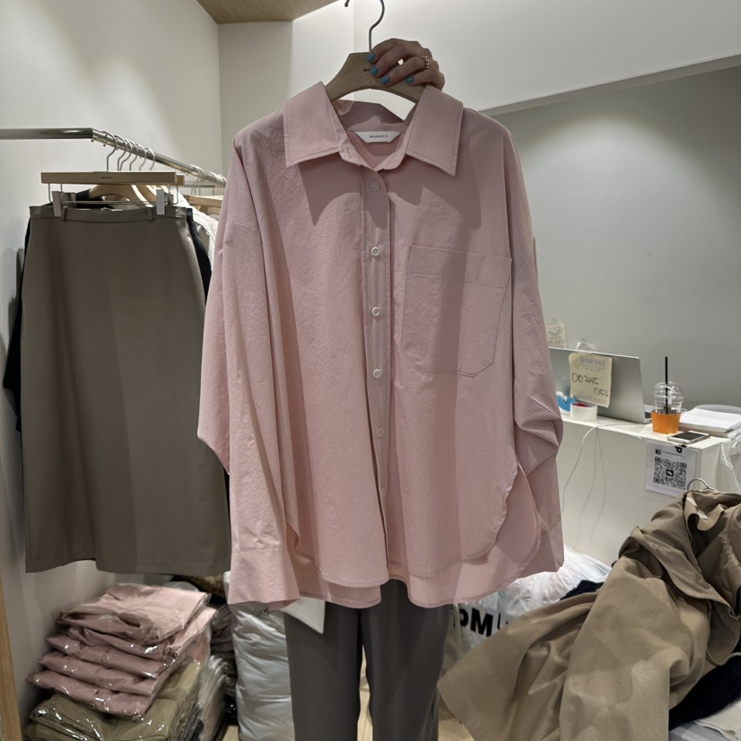 MARANT韓國直郵東大門代購女裝新品職業熱賣襯衫蕾絲衫寬松MARANT襯衫/蕾絲衫圖色2